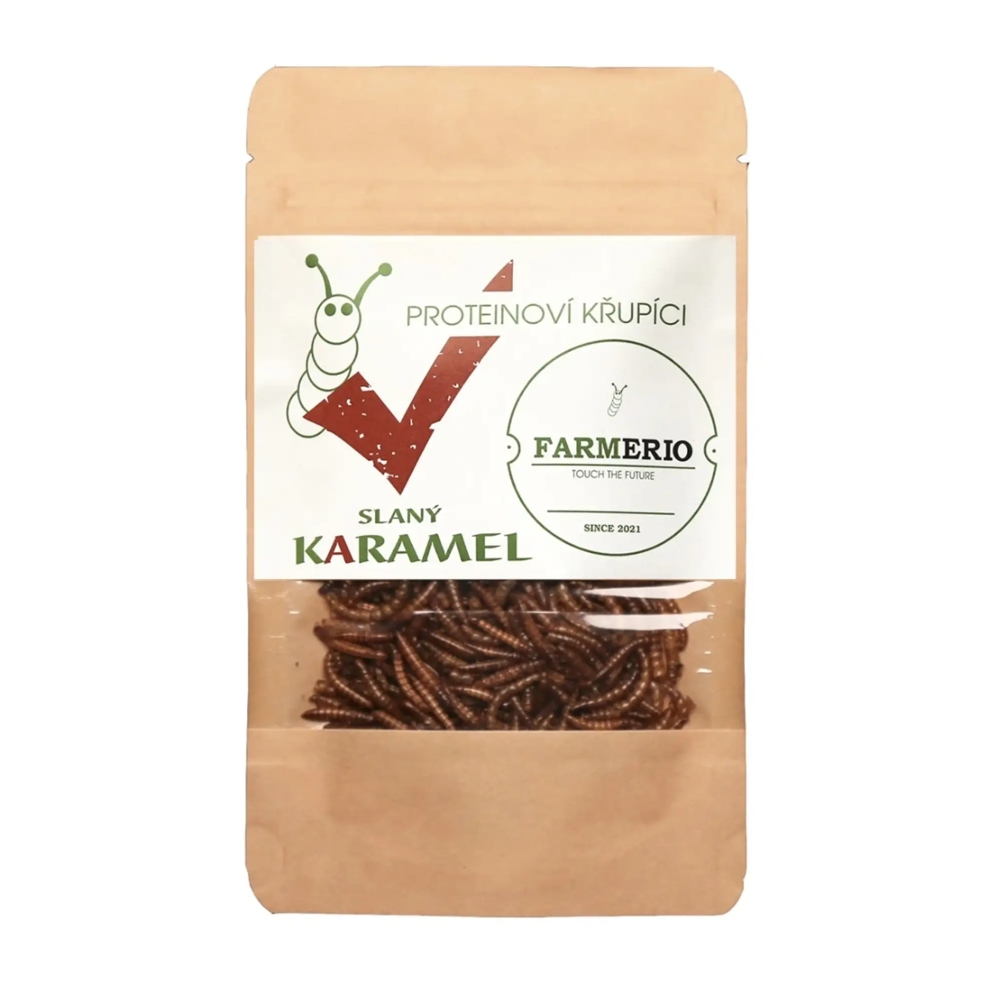 Farmerio proteinoví křupíci SLANÝ KARAMEL 20g